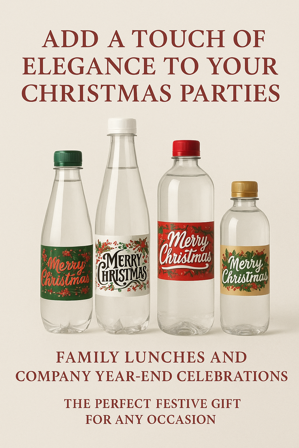 24 Pack-Christmas Customized Bottles